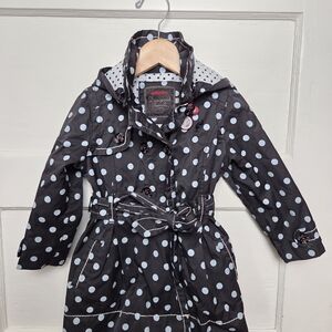 2 YEARS Catimini Black and White Polka Dot Raincoat B62